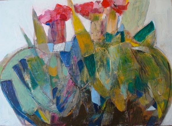 Zonder titel — Clivia (50×60cm) — schilderij van Henk van Dam