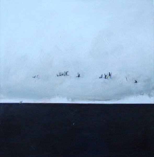 Zonder titel — Eiland (100×100cm) — schilderij van Henk van Dam