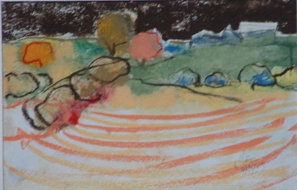 Landschap — schilderij van Henk van Dam