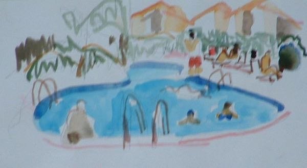Vakantieparadijs — schilderij van Henk van Dam