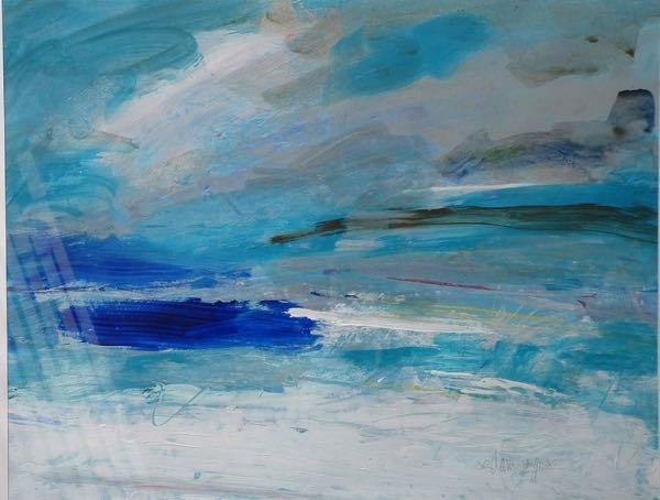 Winter — schilderij van Henk van Dam