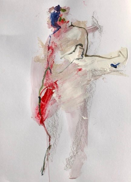Modelstudie — schilderij van Henk van Dam