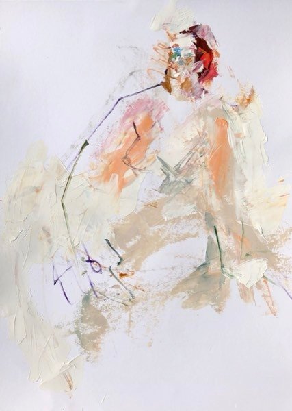 Modelstudie — schilderij van Henk van Dam