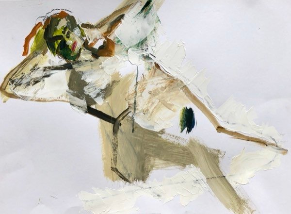 Modèle, bras tendu dynamique — peinture de Henk van Dam