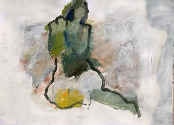 Modèle, sauge sobre — peinture de Henk van Dam