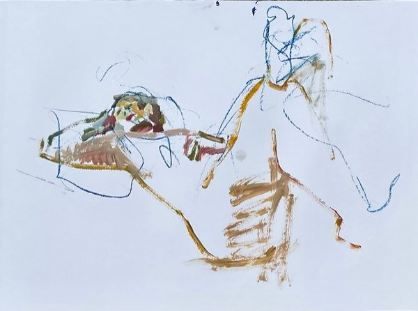 Modèle allongé — peinture de Henk van Dam