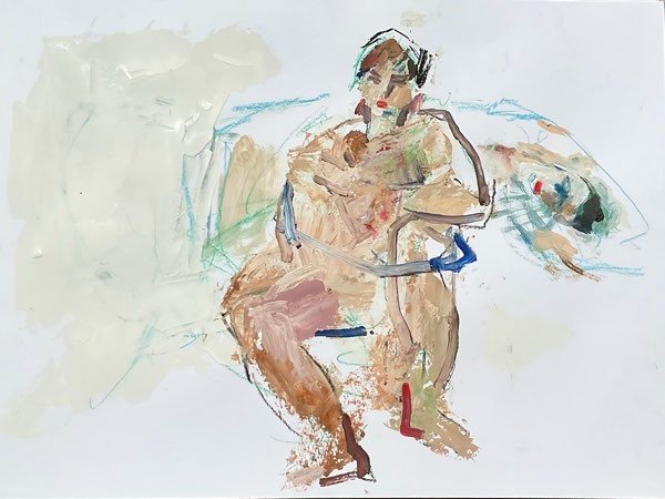 Deux modèles — peinture de Henk van Dam