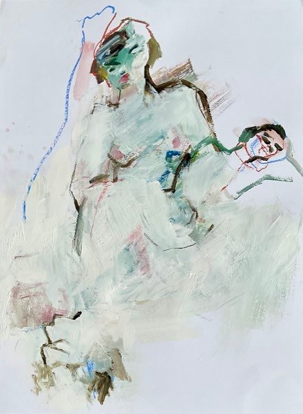 Modelstudie — schilderij van Henk van Dam