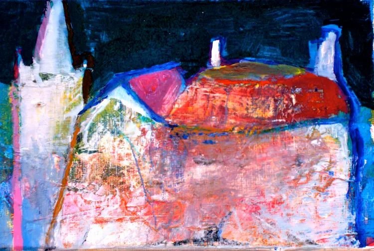 Schilderij van een circulade in de Languedoc door Henk van Dam