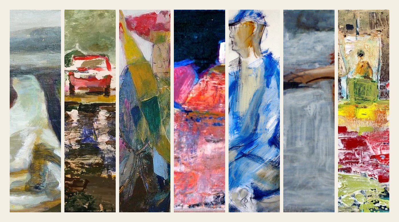 Schilderijen en studies van Henk van Dam voor de expositie
