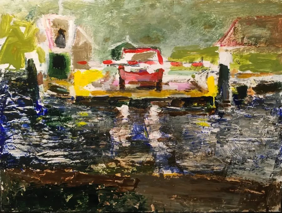 Schilderij van de Markervaart door Henk van Dam